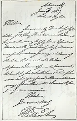 Brev fra William IV til Lady Nelson, 1827, publisert i 