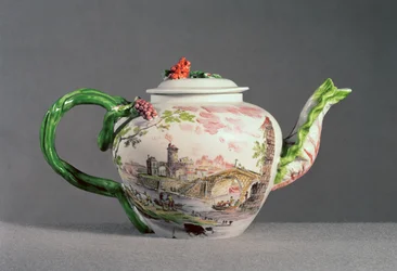 Longton Hall tekanne, ca. 1755 (porselen)