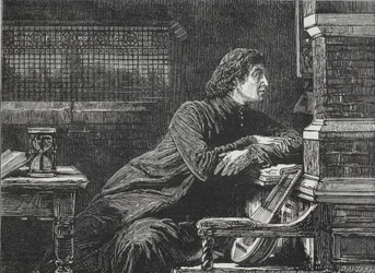 Luther at the Casement, illustrasjon fra The History of Protestantism av James Aitken Wylie (1808-1890), pub. 1878