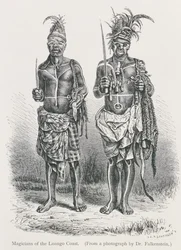 Magicians of the Loango Coast, gravert fra et fotografi av Dr. Falkenstein, fra 