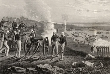Major Eyre drev Oude-opprørerne fra Allahabad i 1857, fra 