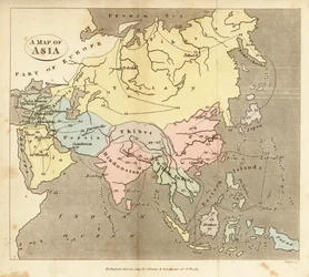Kart over Asia, tidlig på 1800-tallet