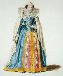 Mary Queen of Scots (1542-87) (farget gravering)