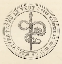 Frimurersegl, fra «The History of Freemasonry, bind III», utgitt av Thomas C. Jack, London, 1883