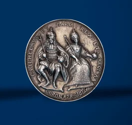 Medalje til minne om William og Marys kroningsfestligheter i Amsterdam, 1869 (sølv) (forsiden av 419669)