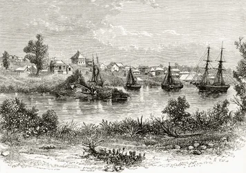 Melbourne, 1840, fra 