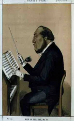 Men of the Day, nr. 47: "Orchestration", karikatur fra Vanity Fair, 6. juli 1872 (litho-farge)
