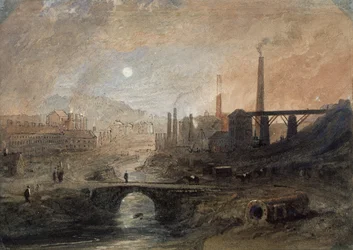 Nantyglo jernverk, ca. 1829 (akvarell på papir)