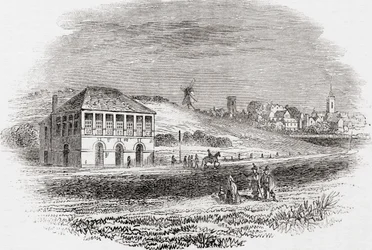 Newmarket Racecourse, Newmarket, England på Karl Is tid, fra Old England: A Pictorial Museum, publisert 1847