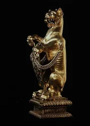 Unse i form av en panter med avtakbart hode, London, 1600-01 (forgylt sølv)