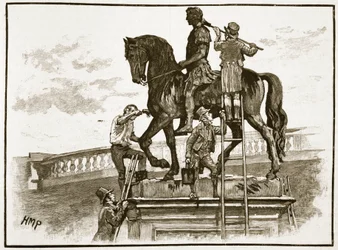 Maleri King William Black, Dublin, 1822, illustrasjon fra Cassells Illustrated History of England