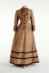 Blek plommekjole, ca. 1885 (silke)