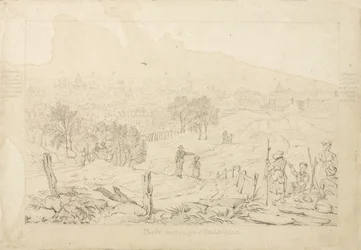 Paris fra høyden av Belle Ville, 1815