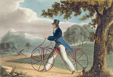 Fotgjenger Hobbyhorse, fra Ackermanns Repository of Arts, 1819