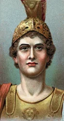 Portrett av Alexander den store - Alexander den store (356 - 323 f.Kr.) - Fra serien "" Leaders of Men"" - Kromolitografi - Engelsk skole, 20. århundre -