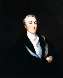Portrett av Arthur Wellesley (1769-1852) Duke of Wellington (olje på lerret)