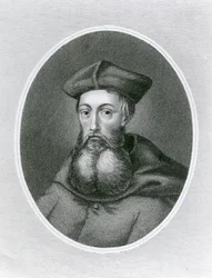Portrait of Cardinal Reginald Pole (1500-58) (engraving)