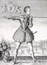 Portrett av Henry, Prince of Wales (1594-1612) gravert av Simon de Passe (1595-1647) 1612 (gravering)
