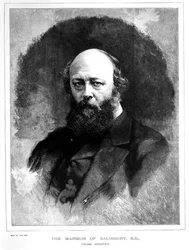 Portrett av Robert Arthur Talbot Gascoyne Cecil (1830-1903) markisen av Salisbury og statsminister, fra en serie som skildrer 