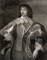 Portrett av William Villiers (1613-43) Viscount Grandison, fra Lodges British Portraits, 1823