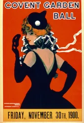 Plakat for «Covent Garden Ball», fredag 30. november 1900 (fargelitografi)