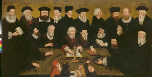 Protestantiske reformatorer, ca. 1654 (olje på panel)