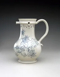 Puslespillmugge, ca. 1740-1780 (saltglasert steintøy)