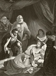 Dronning Elizabeth I på dødsleiet, fra 