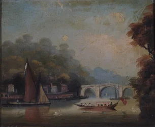 Richmond Bridge ser mot Twickenham, Middlesex