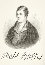 Robert Burns, fra «The National and Domestic History of England» av William Hickman Smith Aubrey (1858-1916), utgitt i London, ca. 1890