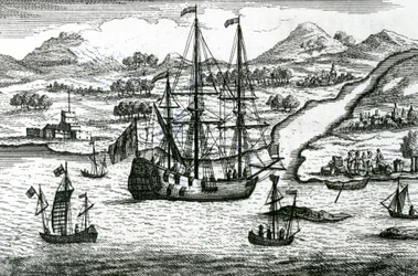 Robinson Crusoe rømmer fra Kambodsja entrer en havn i den nordlige delen av Kina