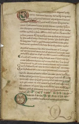 Kongelig 13. A.XI, f.79v Menneskeansikter i initialer, De temporum ratione, Bede den ærverdige (vellum)