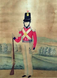 Sersjant, British Army, ca. 1815 (wc på papir)