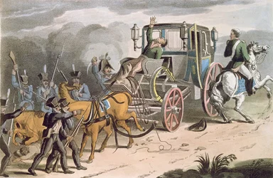 Fangsten av Bonapartes-vognen ved Waterloo, 18. juni 1815, 1816