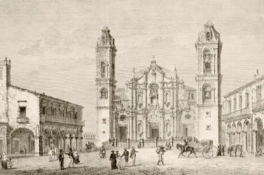 Katedralen i Havana, Cuba (litho)