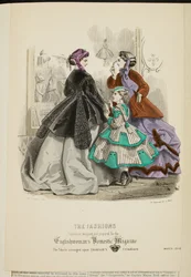 Moten, fra The Englishwoman#39;s Domestic Magazine, mars 1866 (fargelitografi)