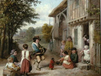 The Hurdy-Gurdy Player, ca. 1865 (olje på lerret)