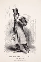 The Jew Old-Clothes Man, etter en daguerreotypi av Richard Beard, illustrasjon fra London Labor og London Poor av Henry Mayhew, pub. 1862