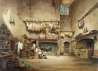 Kjøkkenet, Cotehele House, ca. 1830-40