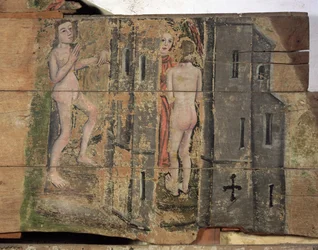 The Narrow Gate into Heaven, fra Wenhaston Doom, ca. 1500-20 (malt tre)