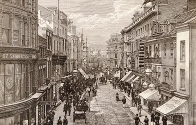 Dronningens besøk til Birmingham: The High Street, fra 