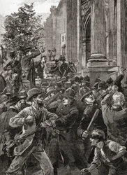 Reform Leaguers i Hyde Park-demonstrasjonen i 1866.