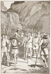 Romerne passerer under åket ved Caudine Forks