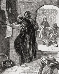 The Scriptorium of a Monastery, fra boken The Church of England: A History for the People, utgitt ca. 1910