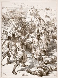 The Siege of Waterford, illustrasjon fra Cassells Illustrated History of England (sepia-foto)