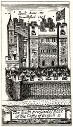 The South Prospect of Part of the Castle of Bristoll, pub. 1893.