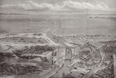 Swansea Harbor and Docks, fra The Illustrated London News, 22. oktober 1881