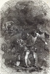 The Troops of Lord Montacute in the Subterranean Passage, illustrasjon fra 
