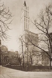 The Woolworth Building, New York, illustrasjon fra 