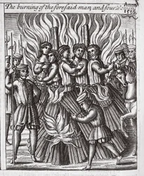 Brenningen av den nevnte mannen og fire kvinner